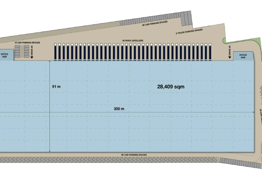 Nave logística en la localidad de Torija